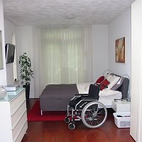 slaapkamer met rolstoel